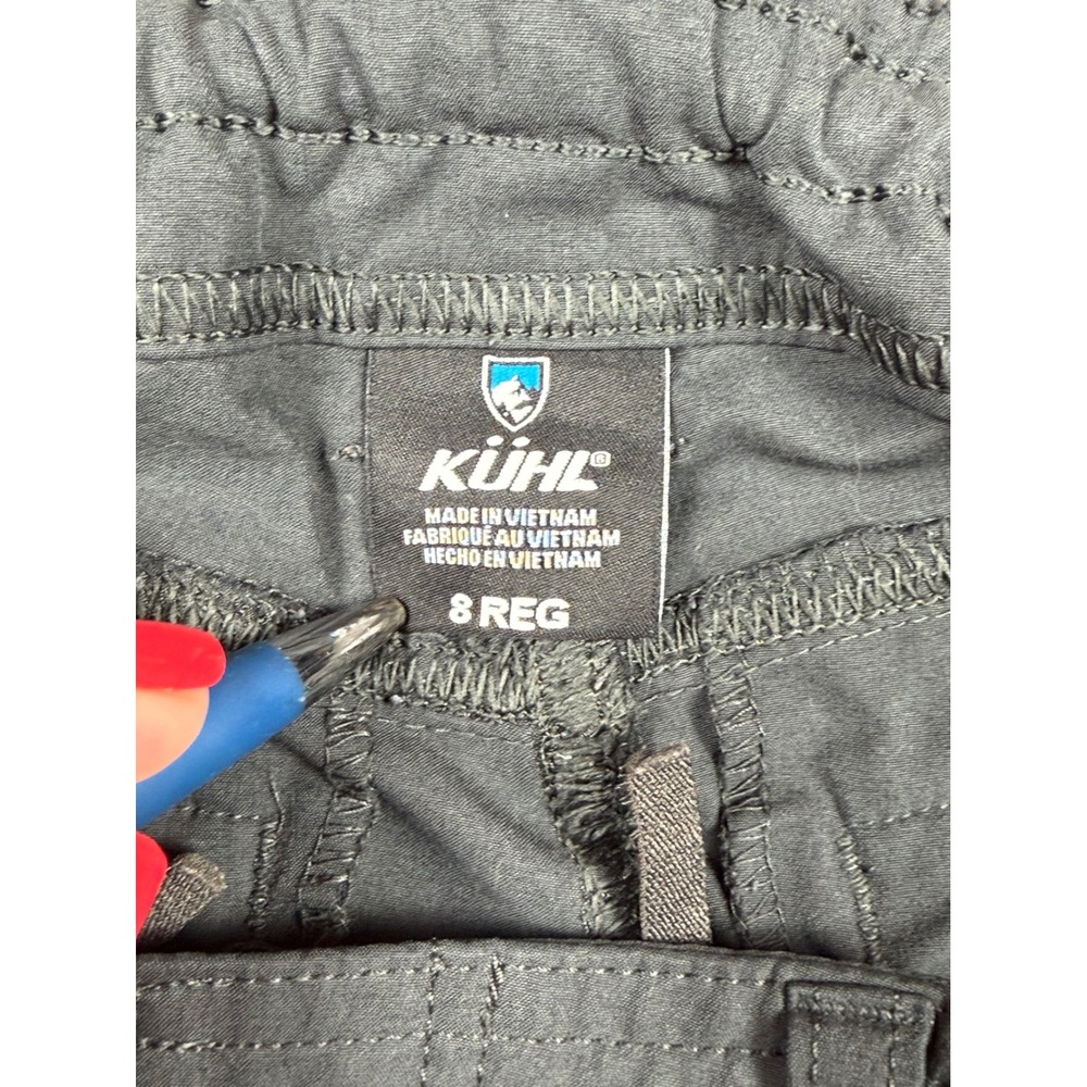 Kuhl Cargo Pants Women 8 Reg Gray Hiking Outdoor Straight Leg Stretch - Picture 4 of 14
